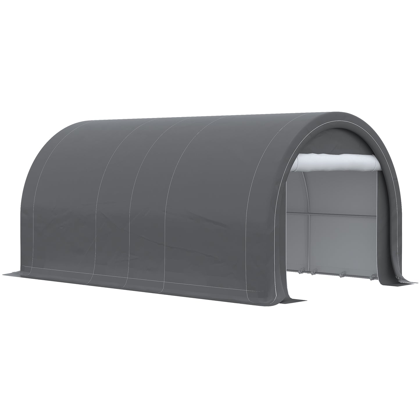 Heavy Duty Portable Carport Canopy - 10 x 16 ft, Gray