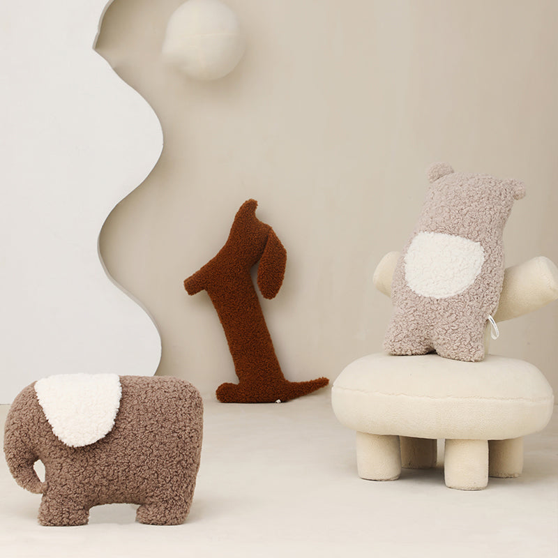 Cute Dachshund Plush Pillow - Brown Home Decor Cushion