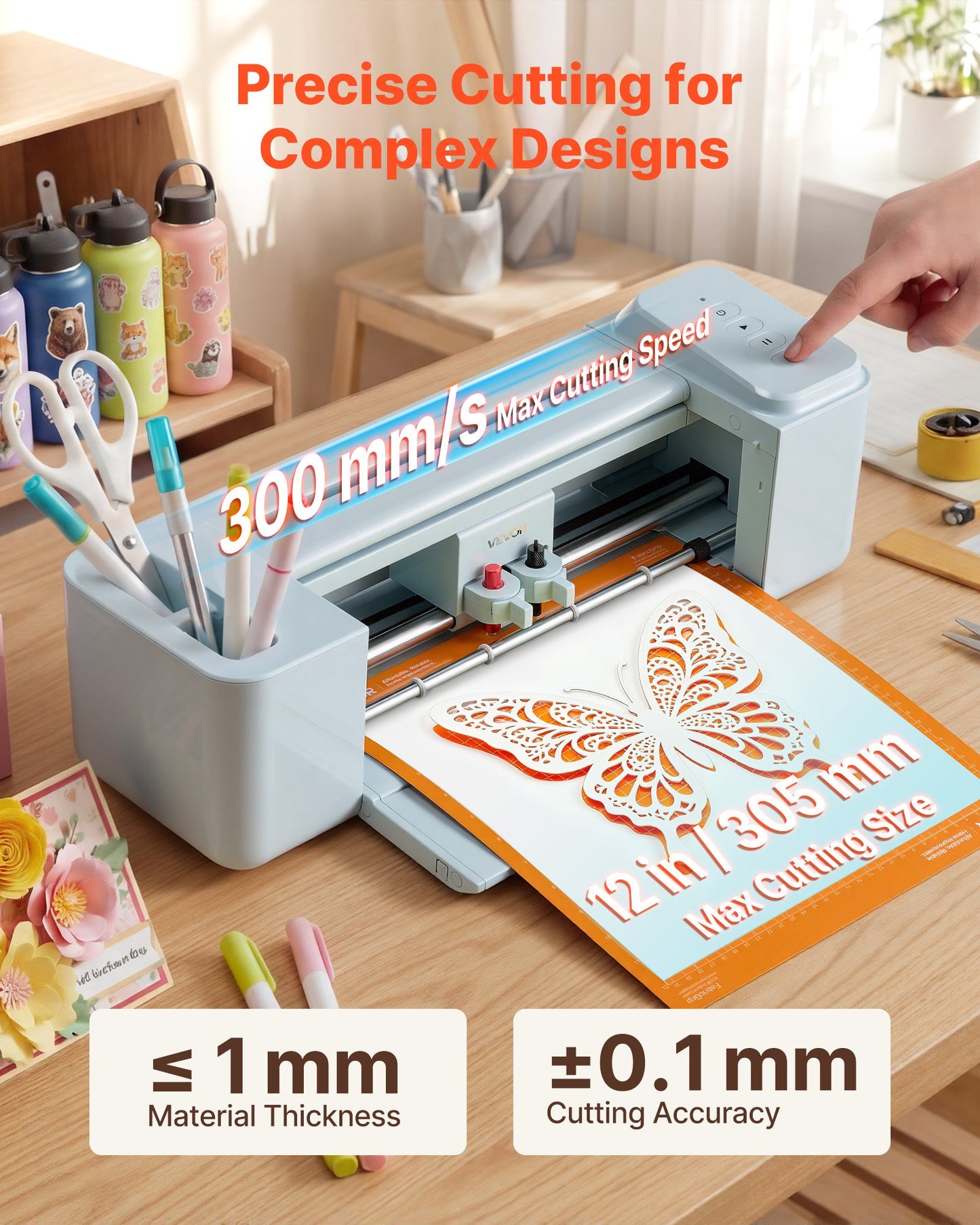 Vinyl Cutting Machine 12 Inch, Bluetooth & USB, Includes Materials & Tools