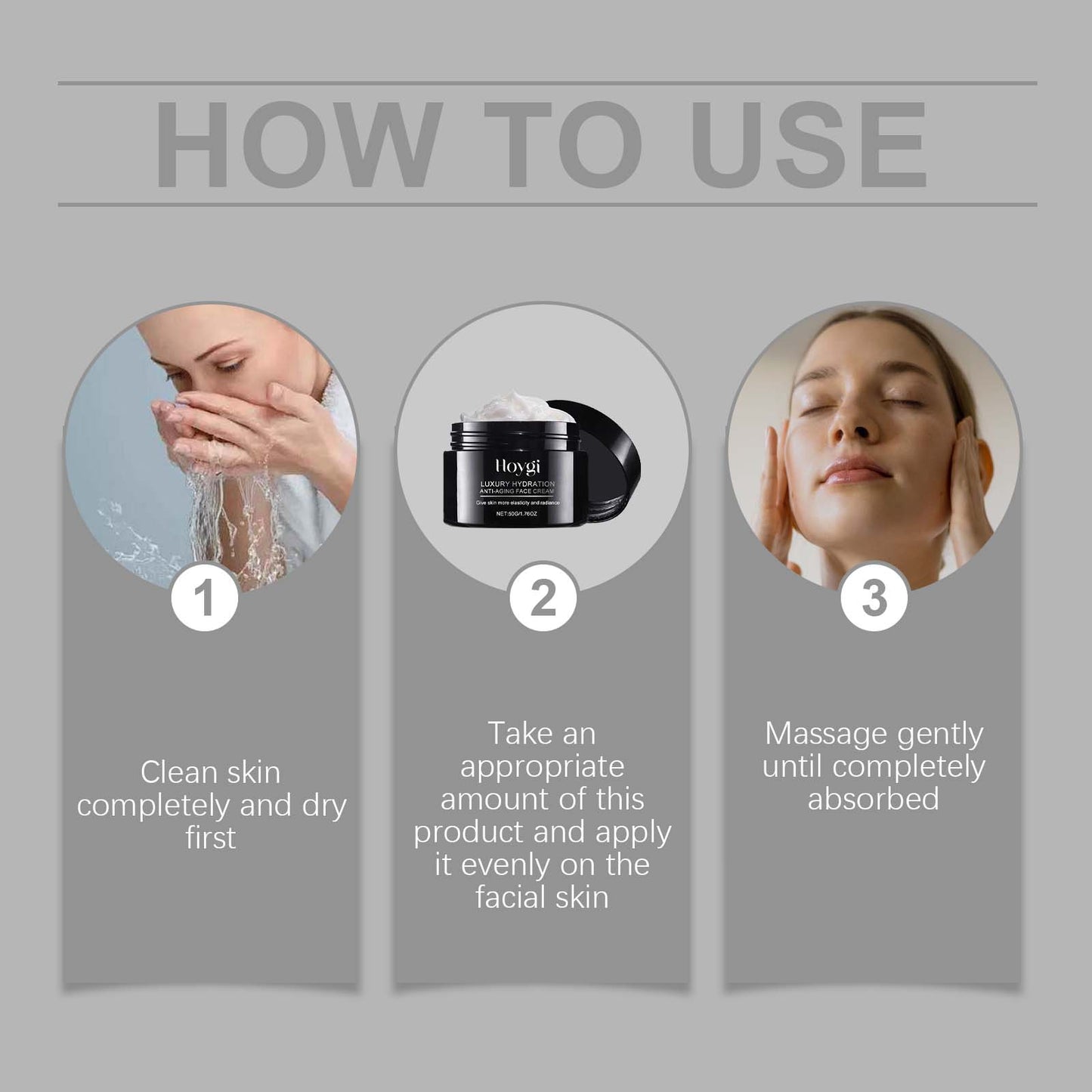 Hyaluronic Acid Anti-Wrinkle Face Cream with Soy Protein & Vitamin E
