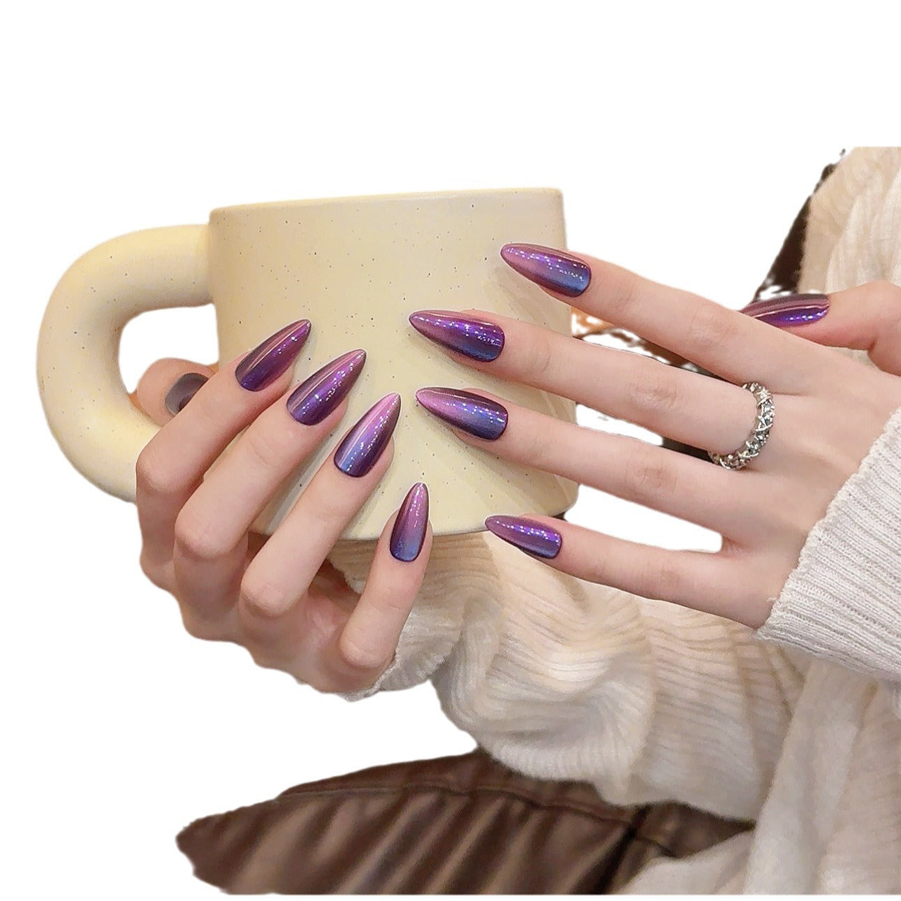 Wear Nail Tips Dream Streamer Blue Cat Eyes Nail Art Kit