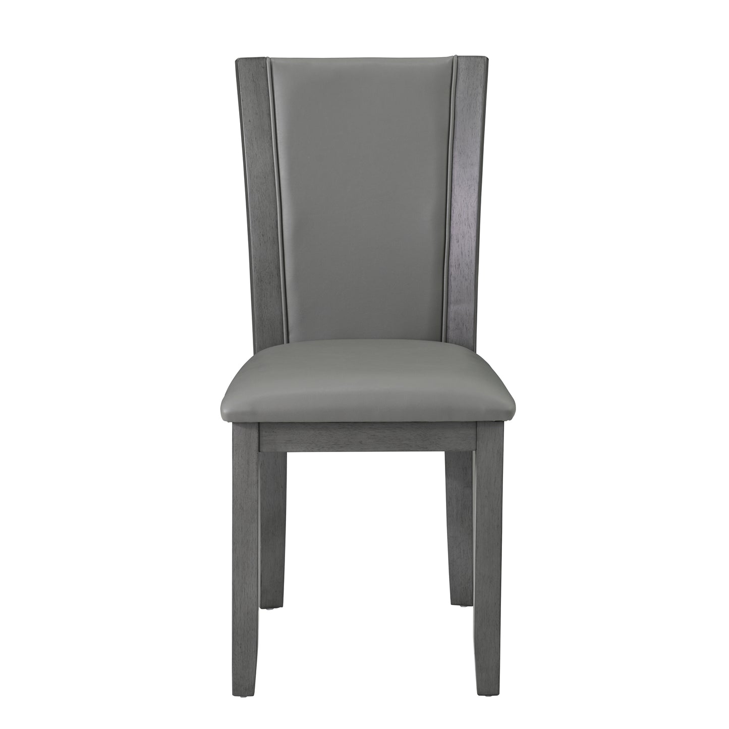Gray Wooden Dining Chairs Set of 4 with Padded Seats