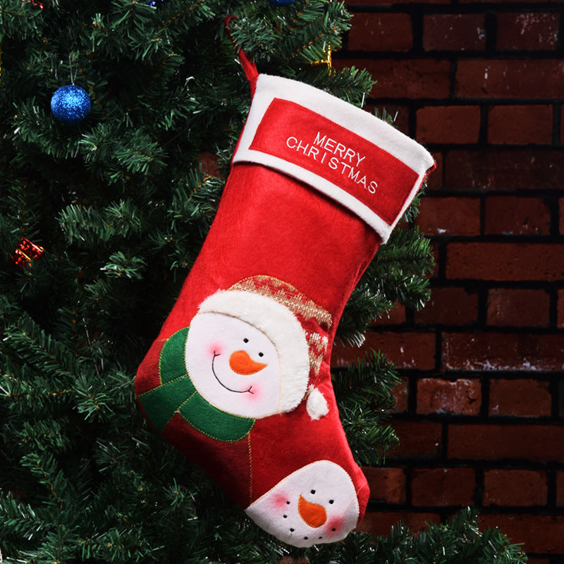 Christmas Candy Bag Snowman Socks Pendant - Festive Holiday Decoration