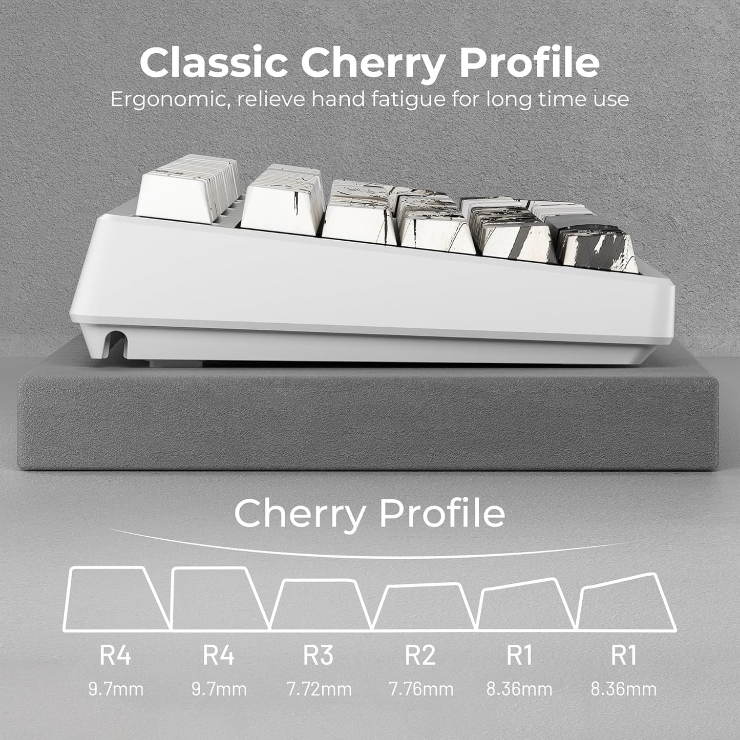XVX Orchid Shine Through Keycaps, Double Shot PBT Keycaps, Side Printed Keyboard Caps with Dye Sublimation Full Keycap Sets Suitable for Gateron Cherry MX Switches Mechanical Keyboard