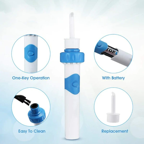 Electric Cordless Ear Wax Removal Kit with Soft Silicone Heads