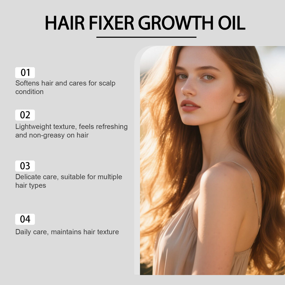Hair Nourishing Serum for Dry Frizzy Hair - Strengthening & Smoothing