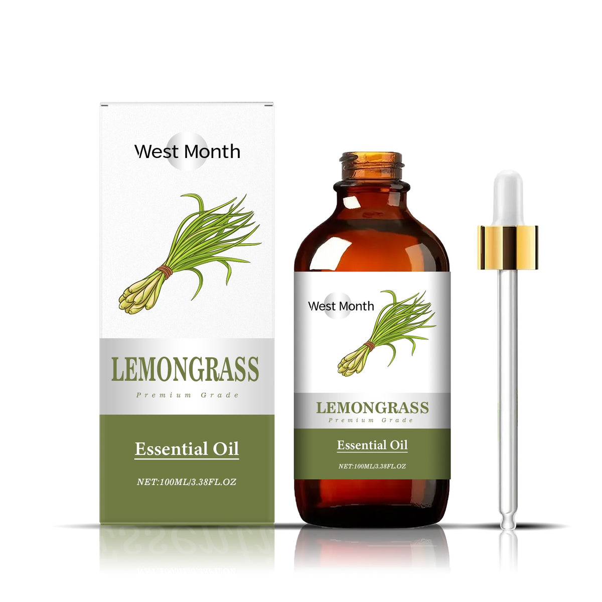 Lemon Grass Body Oil - Soothing Skin Care with Hyaluronic & Centella - 100ml