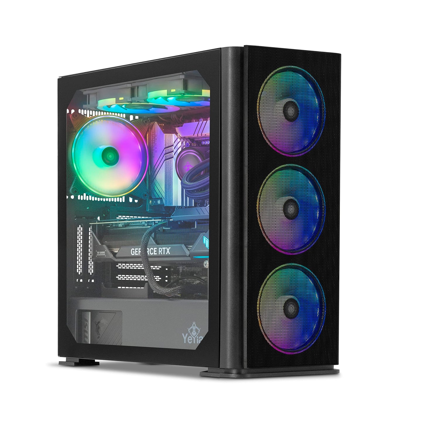 YEYIAN Odachi VR Prebuilt Gaming PC, AMD Ryzen 7 7800X3D 5.0 GHz, GeForce RTX 4070 12GB, 16GB DDR5 5600Mhz,1TB NVME SSD, 750W Gold PSU, AI-Powered Performance, WiFi & Win 11 Home