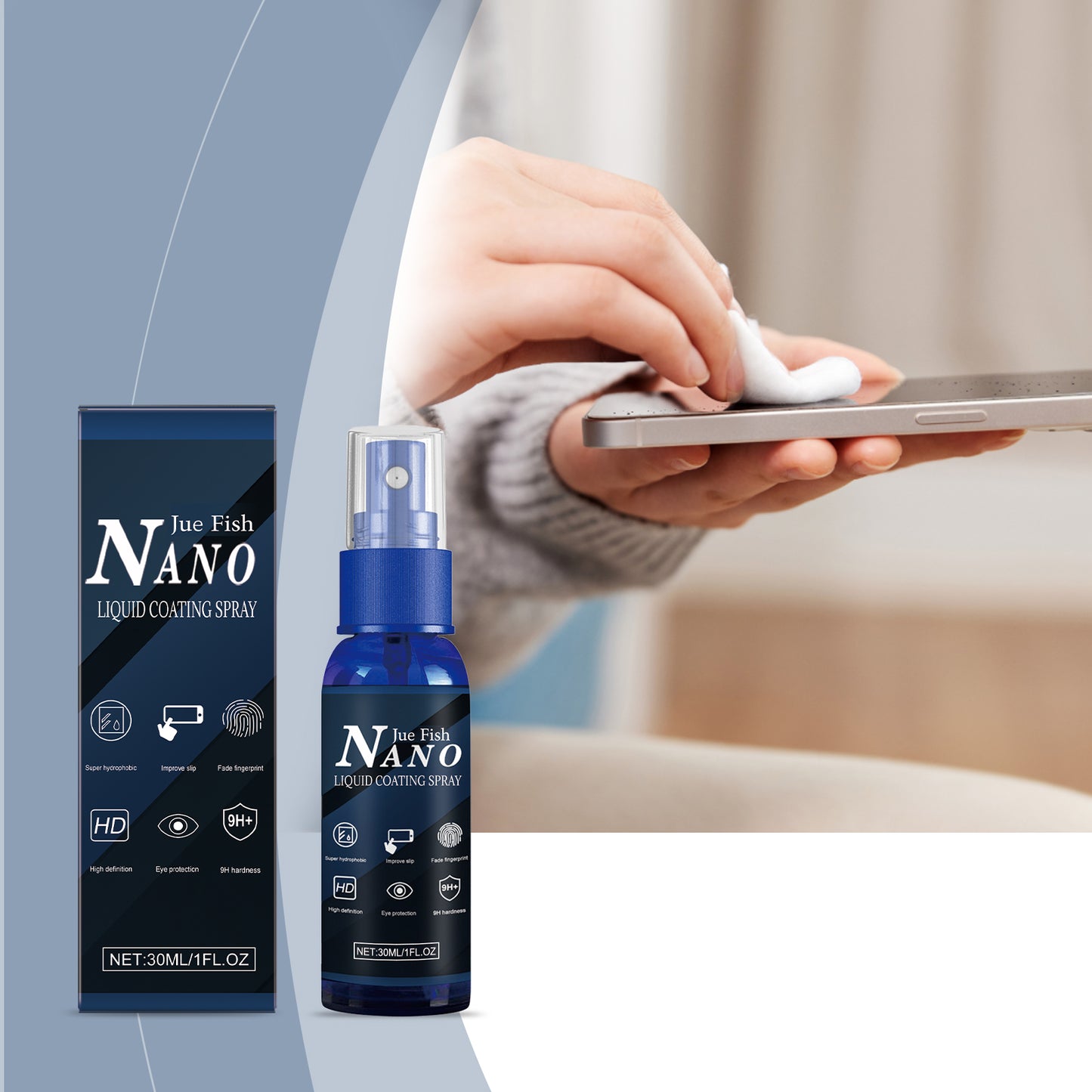 Mobile Phone Screen Protector Spray 30ml - Anti-Scratch Coating for Smartphones