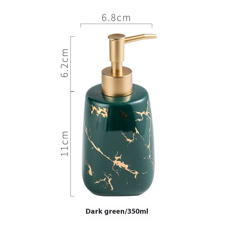 Ceramic Bathroom Storage Bottle Set - Bright White, Light Black, Green
