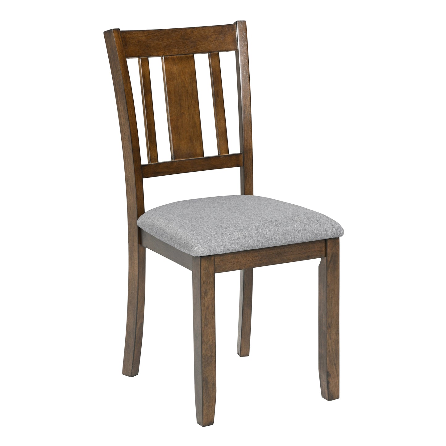 7-Piece Dining Table Set with 6 Upholstered Chairs - Walnut