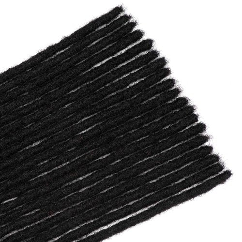 LinkMai 0.2-0.8cm Locs 8-18 I nch 20 Strands 100% Real Human Hair Dreadlock Extensions for Man/Women Permanent Loc Extensions Bundles Can Be Dyed Bleached Curled & Twisted (0.8CM, 1B, 18 INCH)