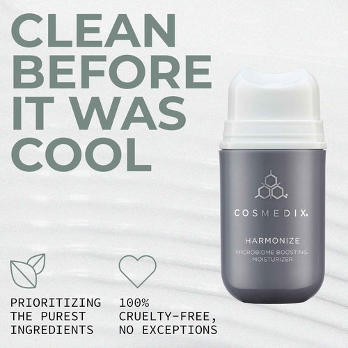 COSMEDIX Harmonize Microbiome Boosting Moisturizer - Ultra-Light Prebiotic Facial Skin Care Products for Softer, Smoother & Vibrant-Looking Skin - Face Lotion for All Skin Types
