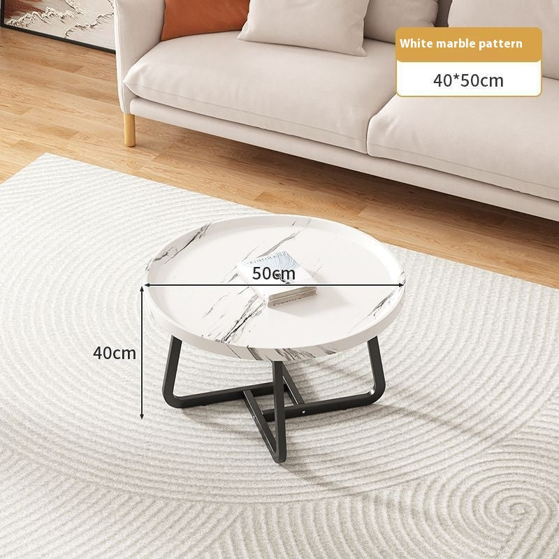 Modern Round Solid Wood Tea Table for Living Room & Small Apartments