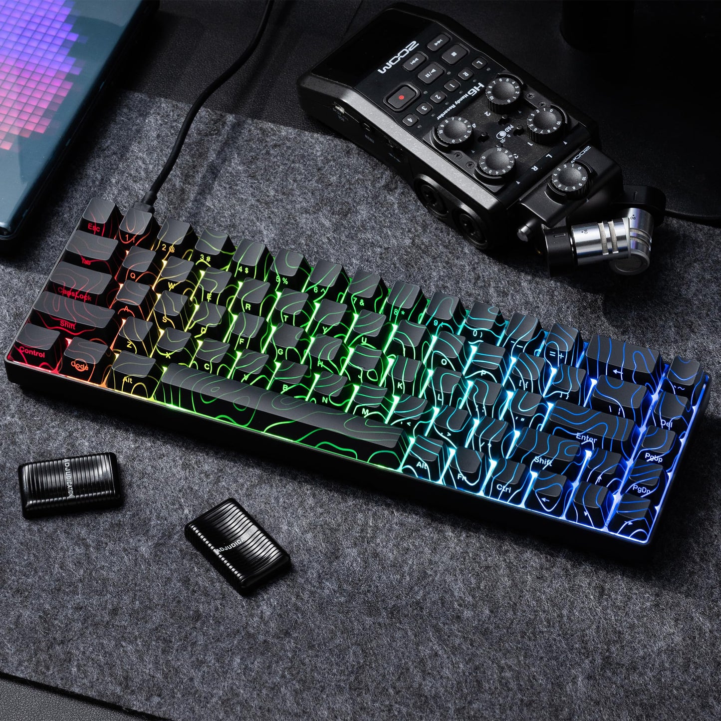 XVX HE68 Max Rapid Trigger Keyboard 60% Percent,Hall Effect Keyboard with Gateron Magnetic Jade Max Switch,CNC Aluminum Frame Custom Mechanical Key Board for PC/Laptop/Xbox/PS4/PS5, Black Phantom