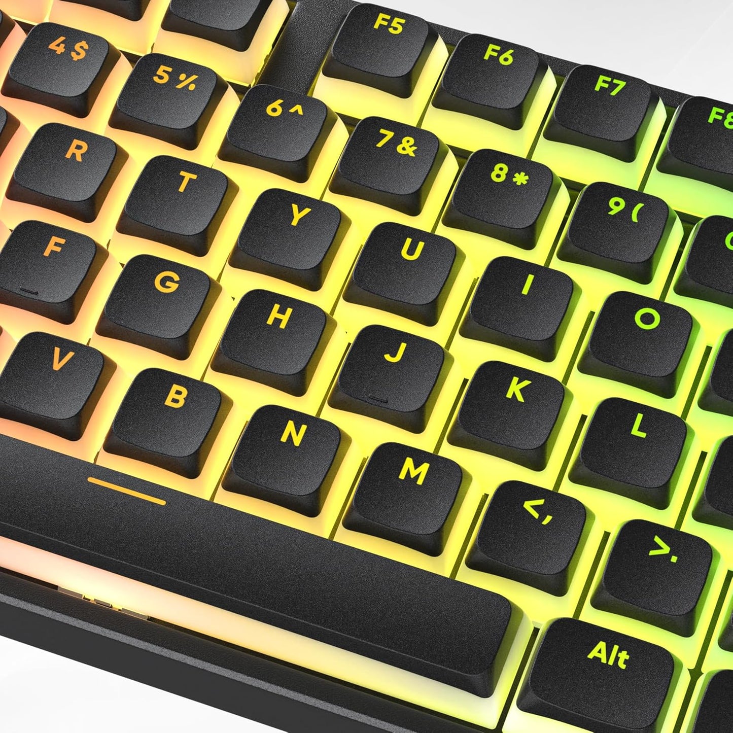 129 Keys PBT Keycaps Dye-Sublimation Keycap XDA Profile Custom Keycaps Anime Keycap Set for 60% 75% 100% MX Switches Mechanical Gaming Keyboard(Peach Cat)