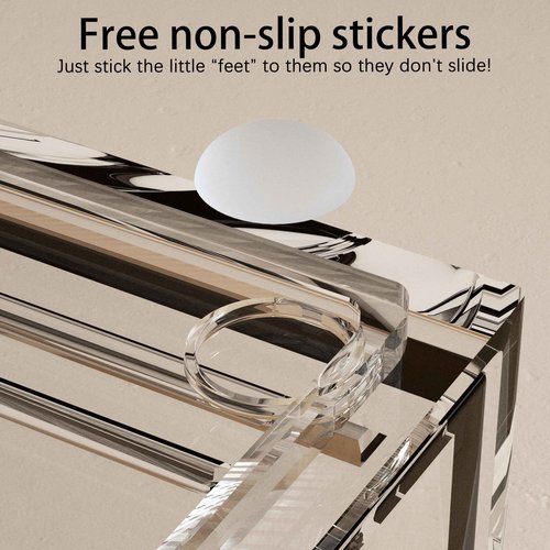 Binceen 5 Pack Stackable Storage Drawers, Clear Plastic Organizer Bins with Pull-out Handle for Makeup, Ideal for Vanity, Bathroom, Undersink, Cabinet, Pantry Organization