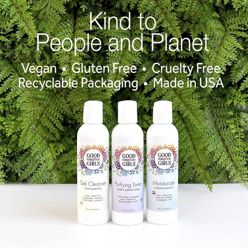 Good For You Girls Three-Step Skincare Gift Set - Cleanser, Toner & Moisturizer for Girls to Teens, Safe, Natural, Plant-Based ingredients. Vegan & Gluten-Free | 3 Piece, 4 oz ea.