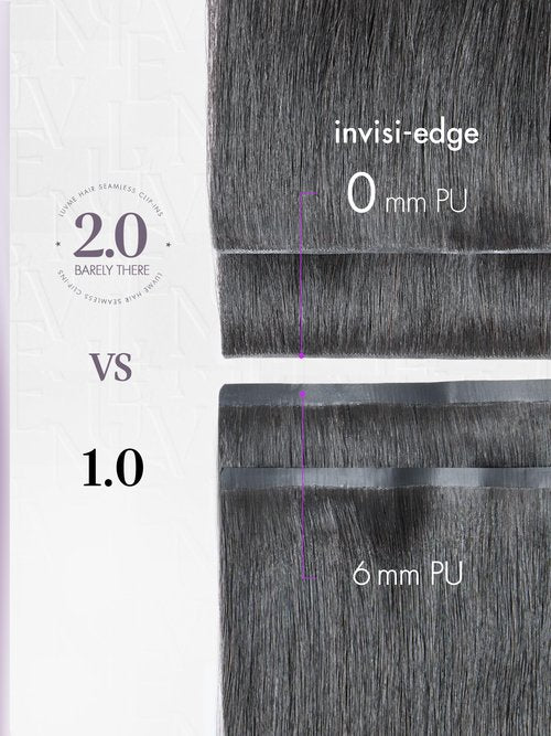 LUVME Invisible Clip in Hair Extensions Real Human Hair, 14 inch 110g 6Pcs, Natural Black Remy Human Hair Extensions Clip ins for Women, Natural Human Hair