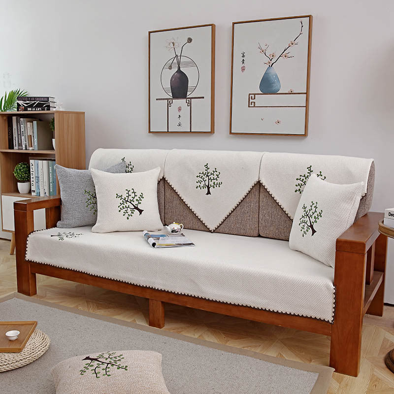 Four Seasons Cotton Linen Cushion Cover for Sofa Home Decor