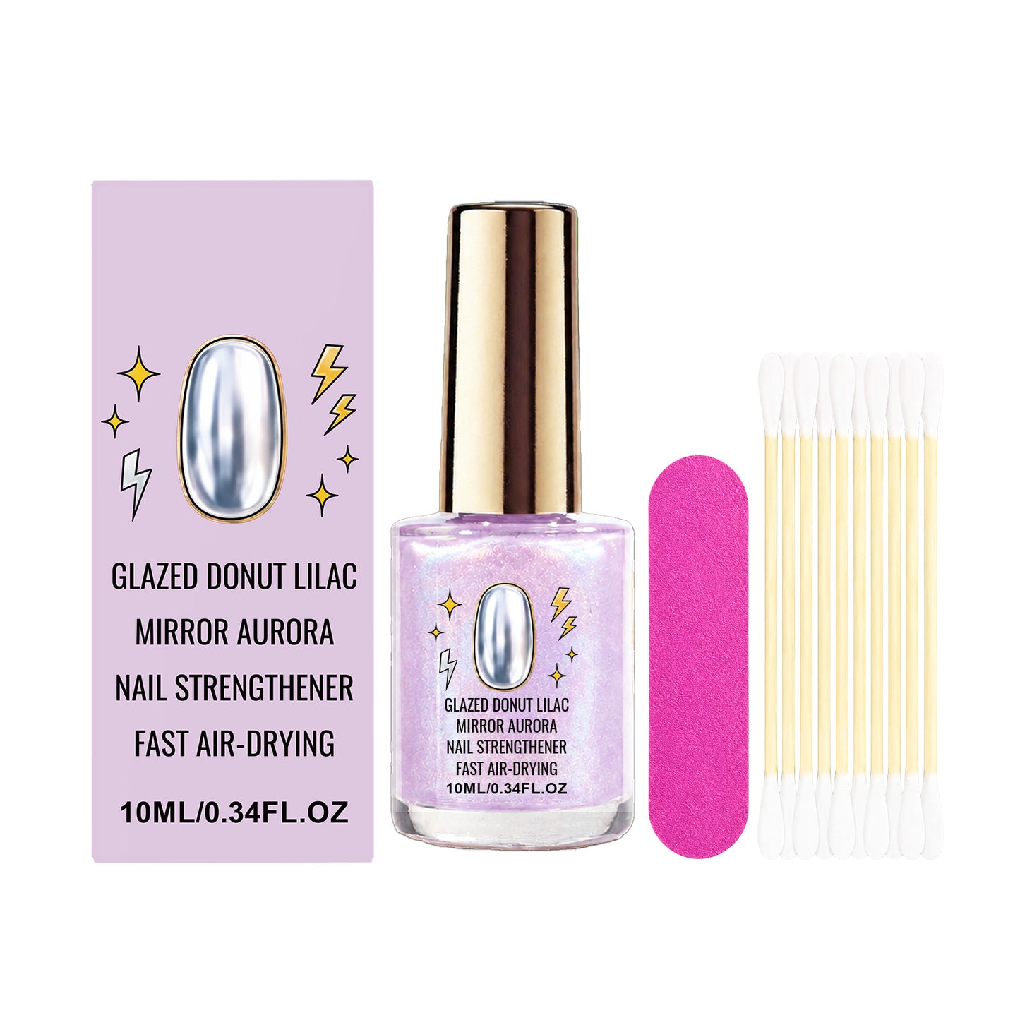 Nail Strengthener - Clear Base Coat for Healthy Nails - 10ml