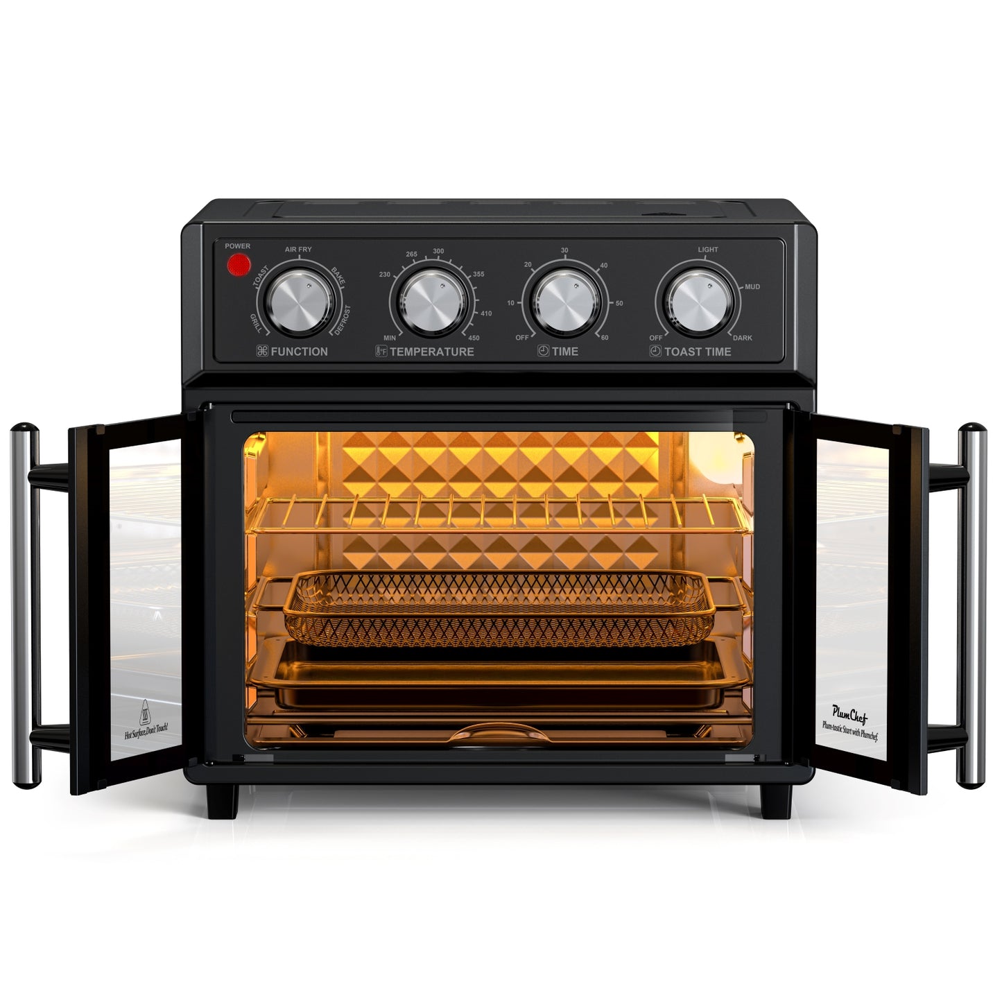 29.5 QT Multifunction Air Fryer Toaster Oven - Black