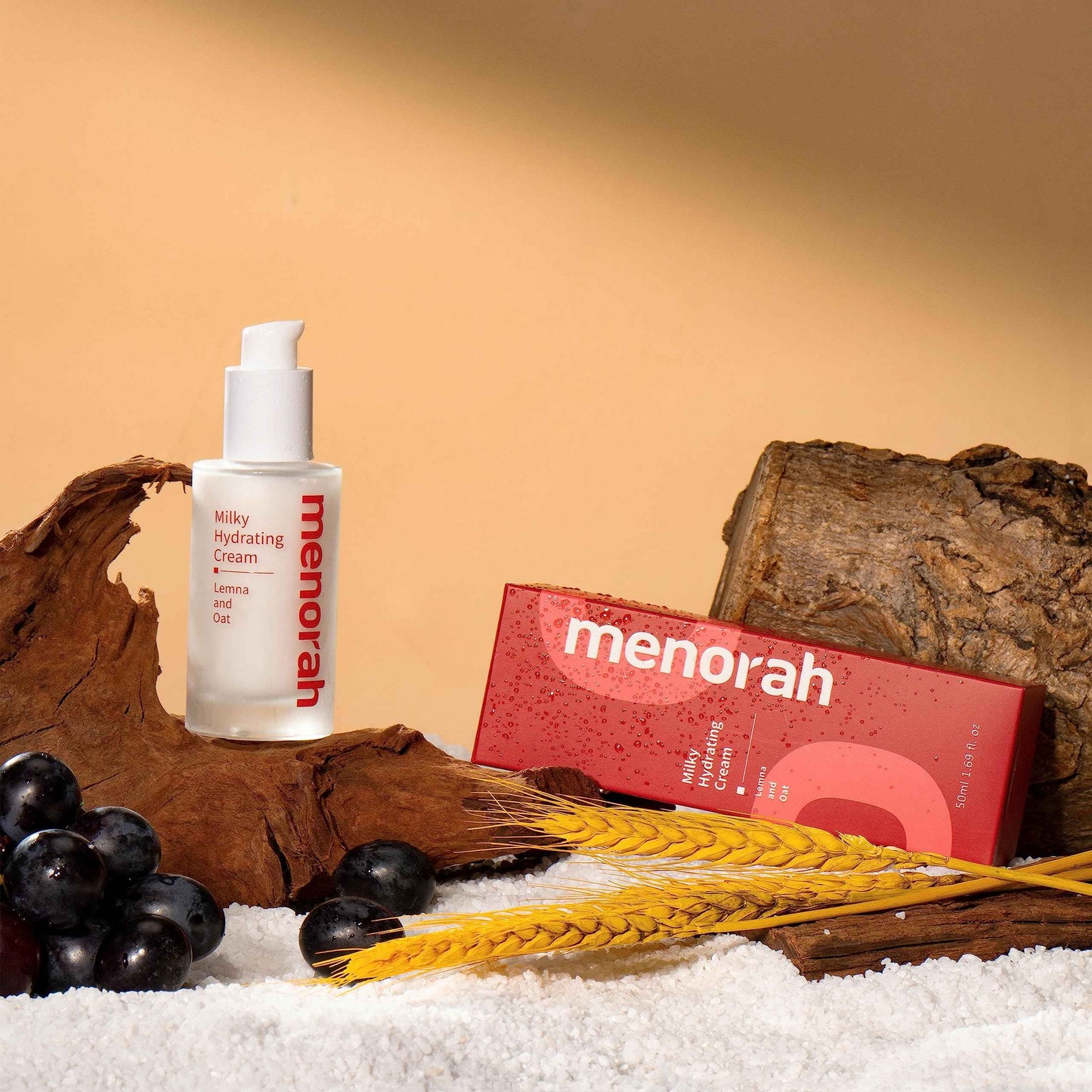 menorah Milky Hydrating Cream with Lemna & Oat – Ultra Lightweight, Soothing & Moisturizing Facial Lotion for Sensitive & Dry Skin, Daily Hydration & Comfort