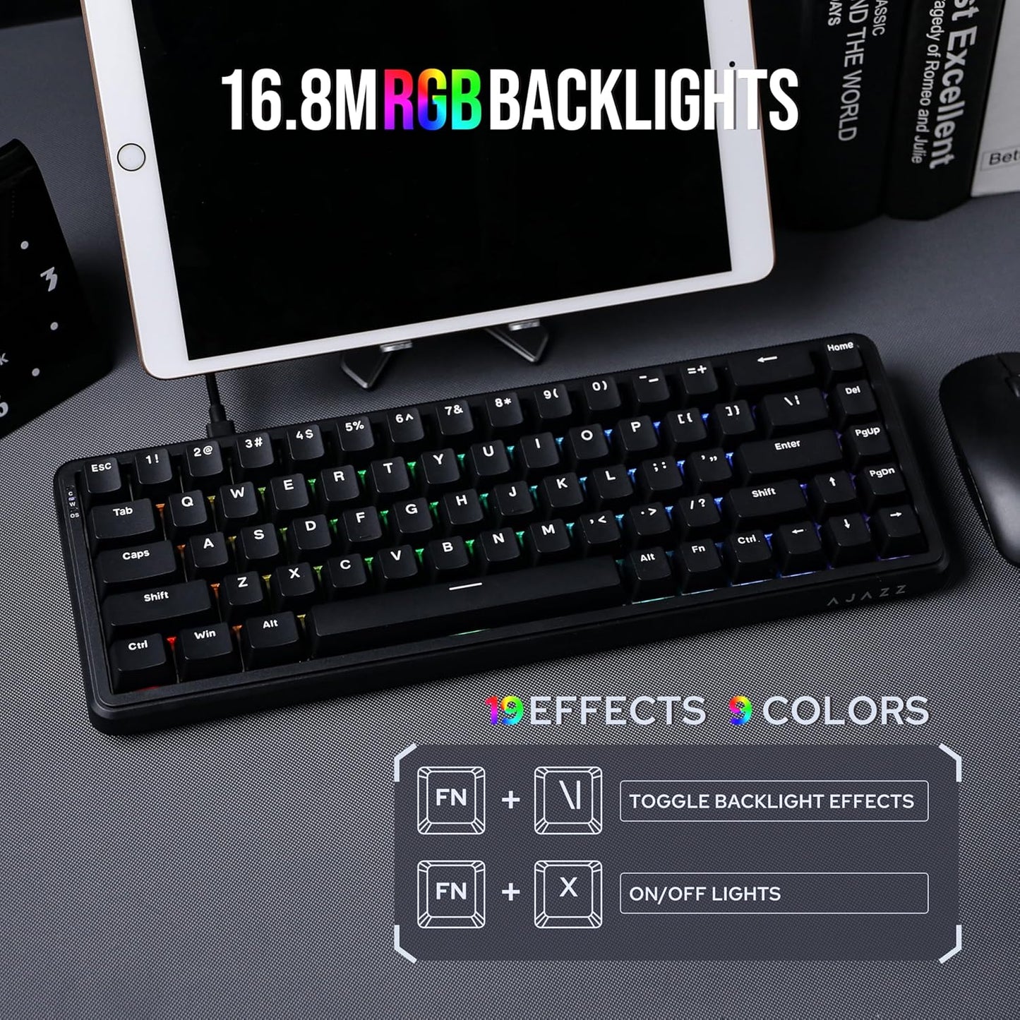 AK680 MAX Wired Gaming Keyboard with Hall Effect Switch, Rapid Trigger Magnetic Keyboard with 8K Polling Rate, Top Structure, RGB Backlight (White)