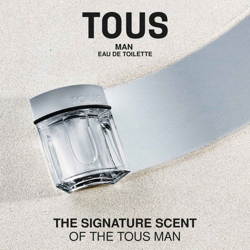 TOUS Eau De Toilette For Men, Elegant Fruity Woody Perfume for Man with Notes of Sage, White Musk, Cedarwood, and Sandalwood. Long-Lasting Fragrance for Daily Wear, 3.4 Fl Oz