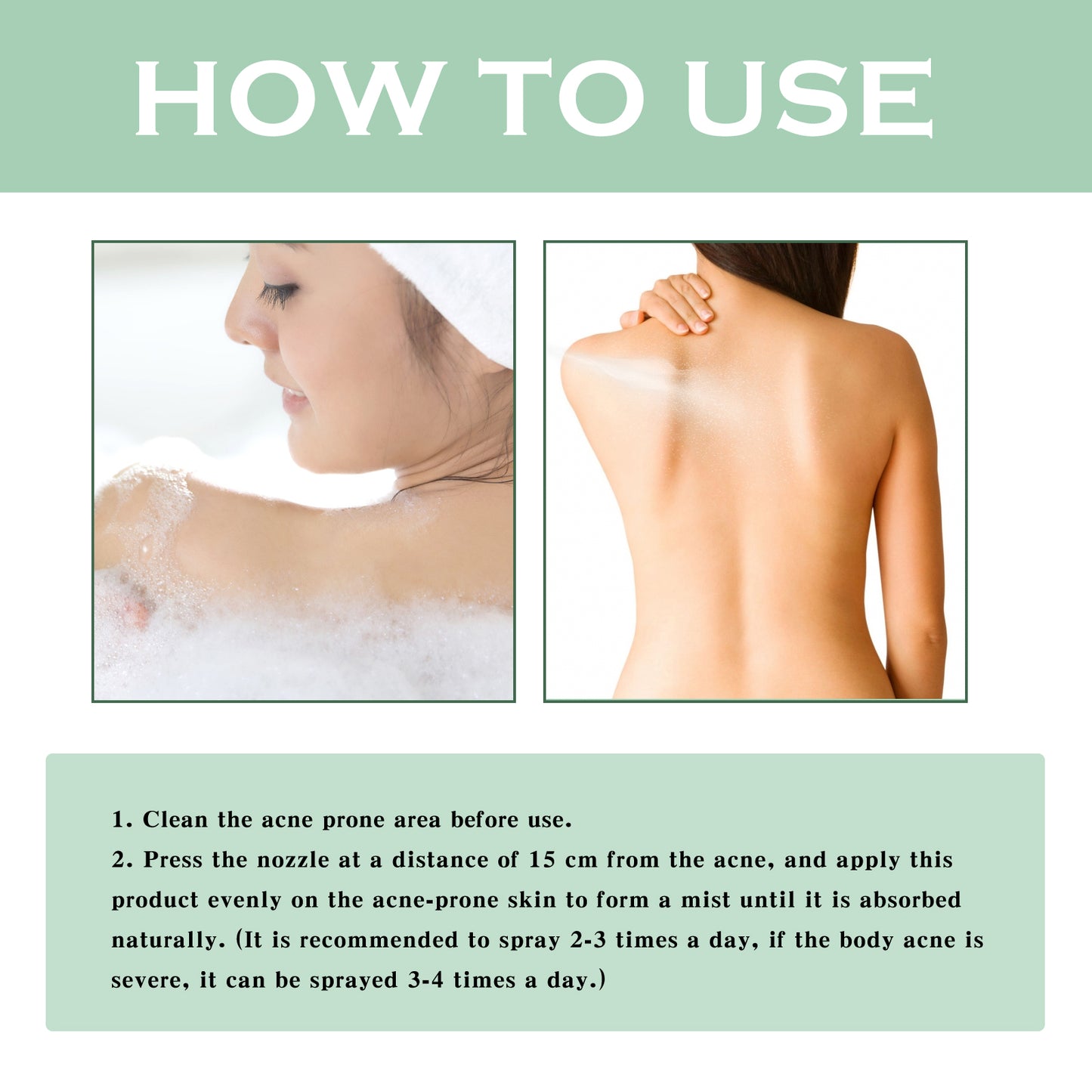 Exfoliating Body Acne Spray - Moisturizing & Skin Clearing Mist 120ml