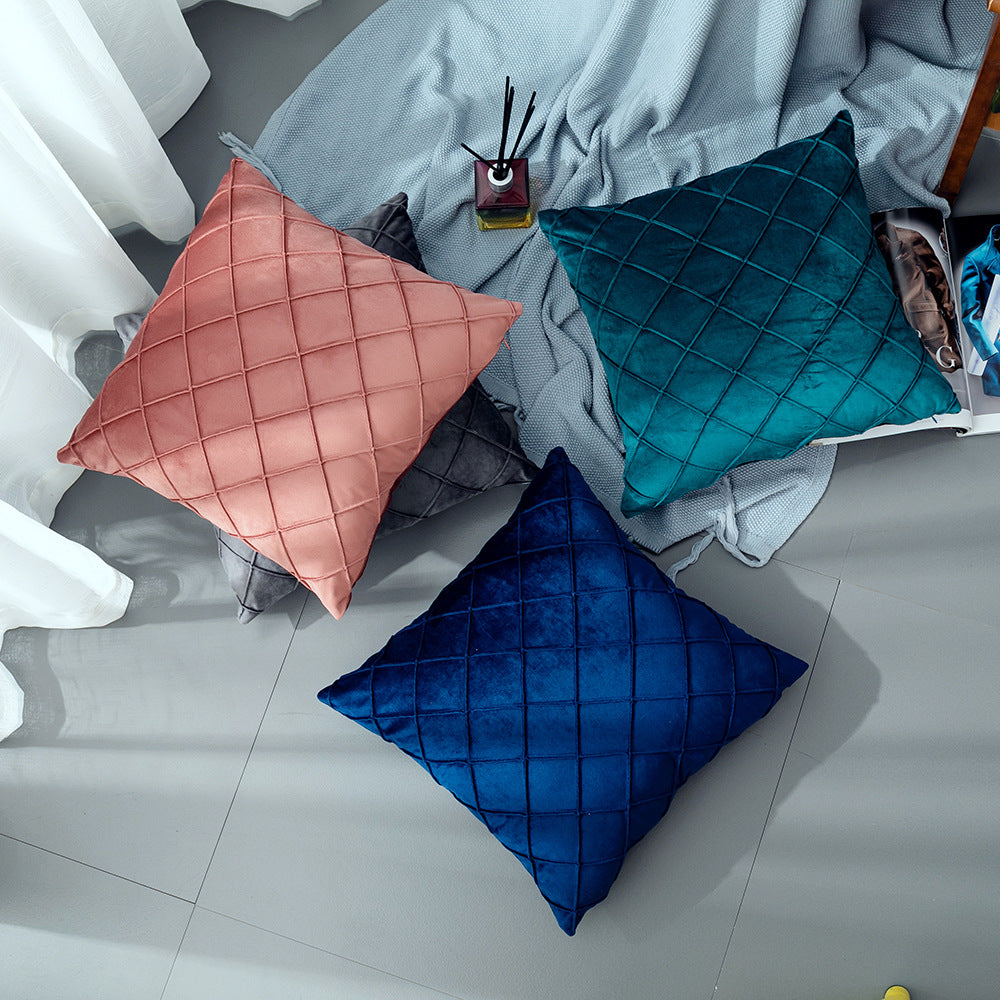 Velvet Pillowcase for Sofa Bed 43x43cm - Multiple Colors & Styles