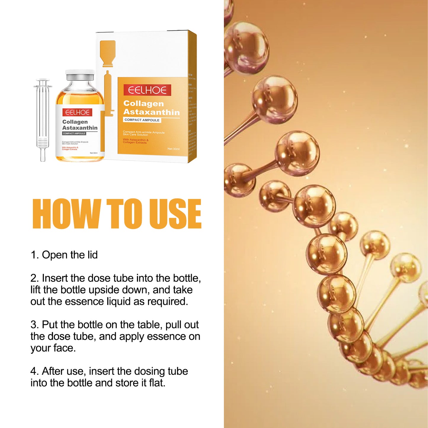 Collagen & Astaxanthin Anti-Aging Facial Serum - Firming & Moisturizing