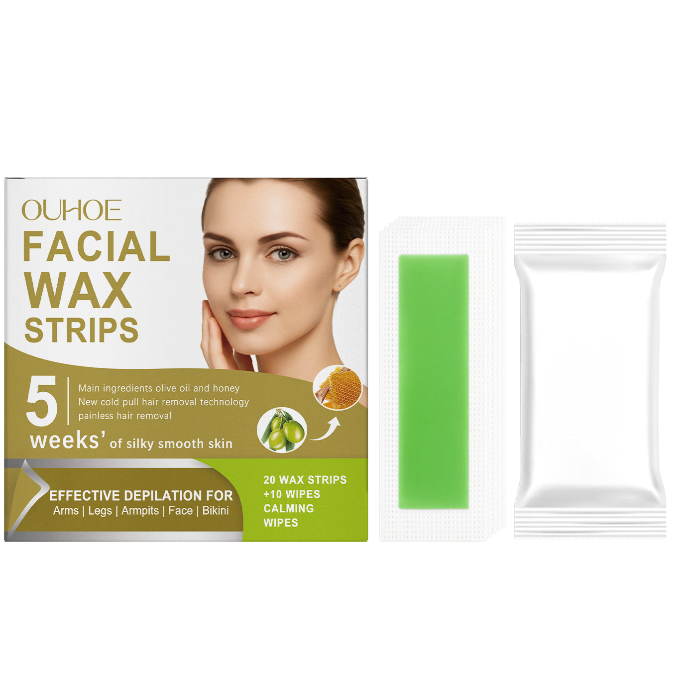 Facial Hair Removal Wax Paper - Gentle Skin Care & Easy Application