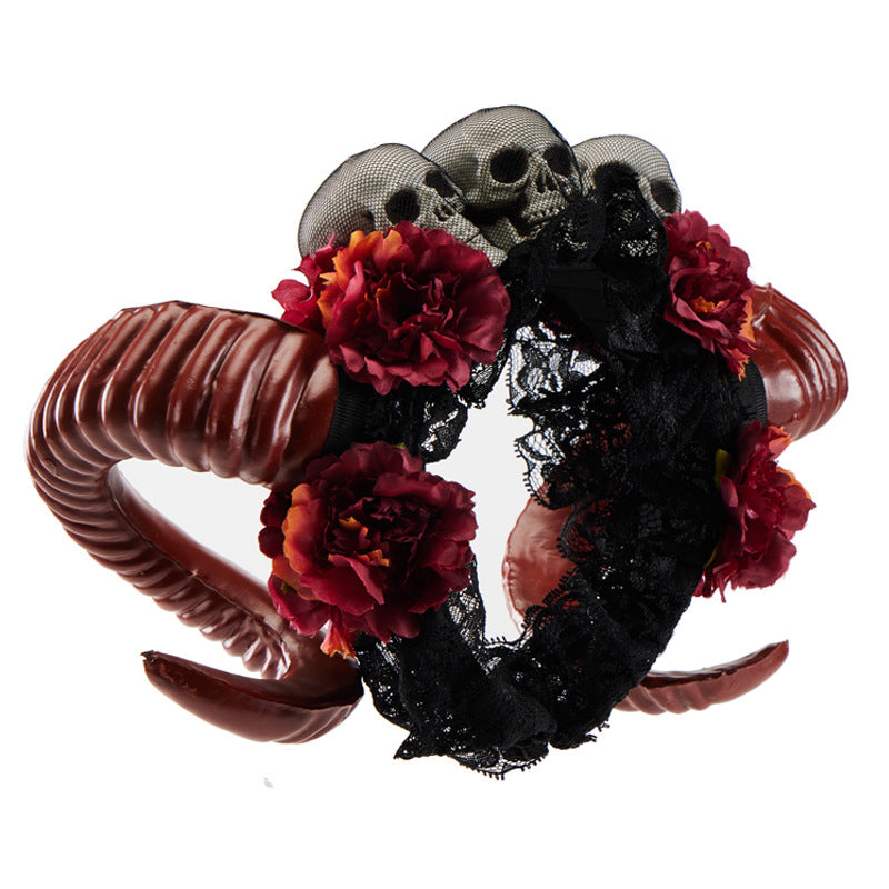 Lace Rose Headband - Black