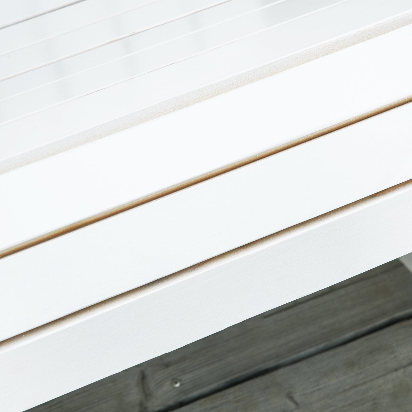 White Wooden Adirondack Rocking Chair - Outdoor Lounge Seating