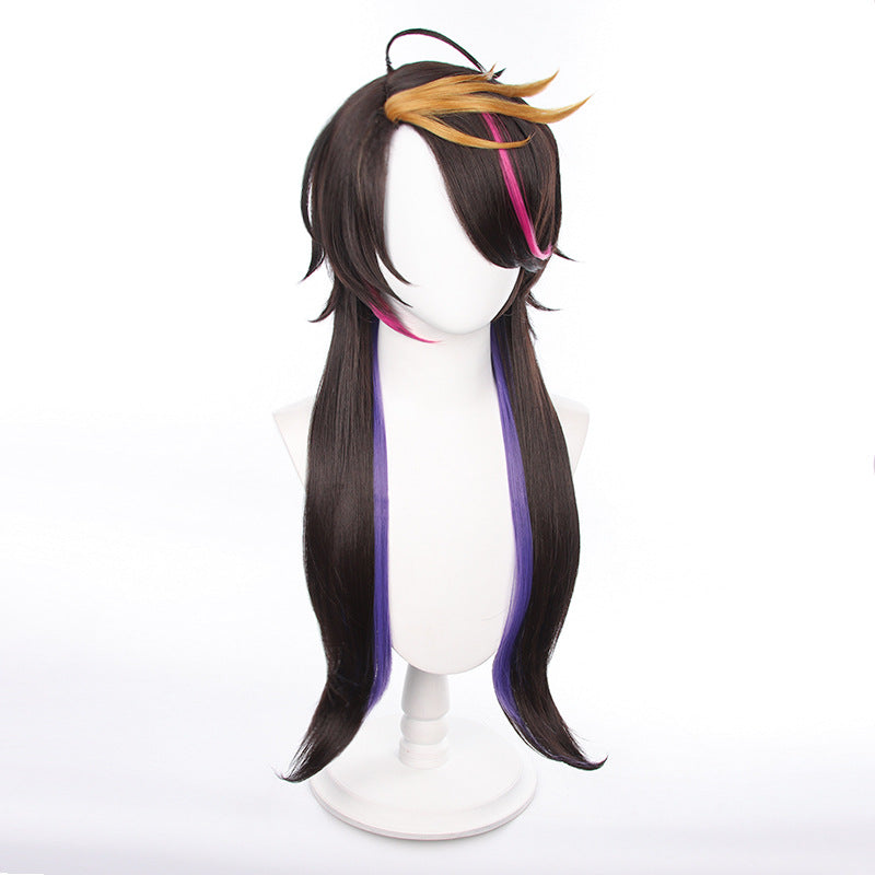 Anime Cosplay Wig Long Straight Hair Highlights - Multi Color