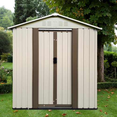 Outdoor Garden Storage Shed 5ft x 3ft with Aluminum Frame White