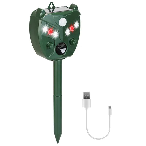 Ultrasonic Solar Animal Repeller for Garden Yard Farm Waterproof 5 Gears
