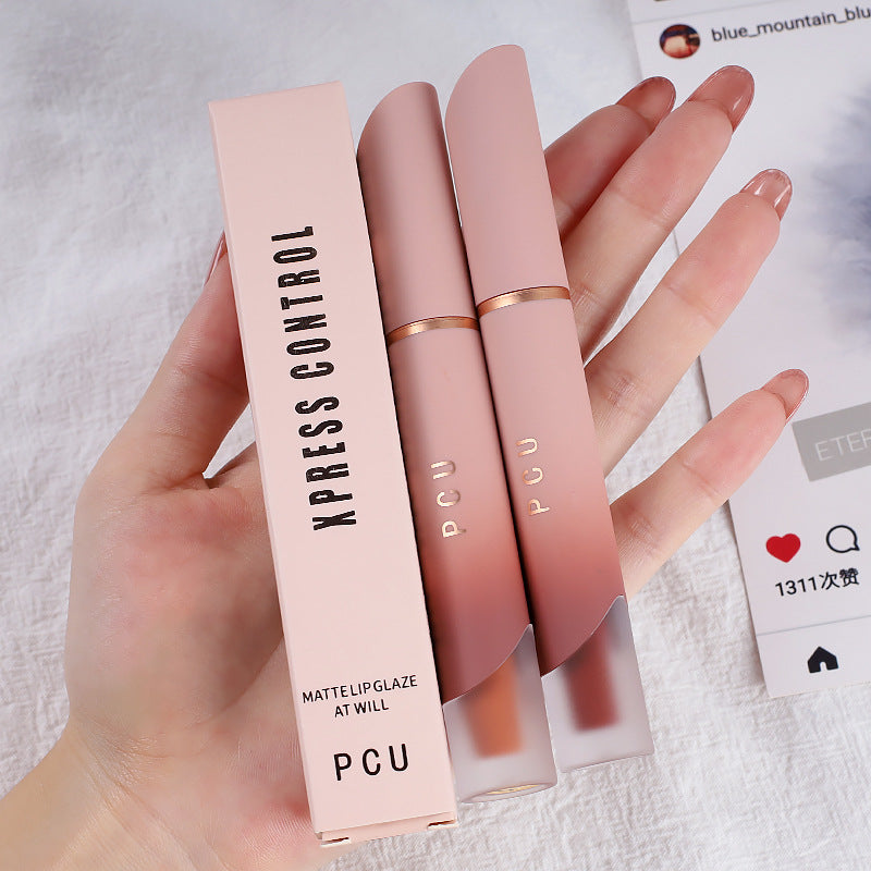 Matte Lip and Cheek Blush Set Non-Stick Velvet Finish Multiple Colors