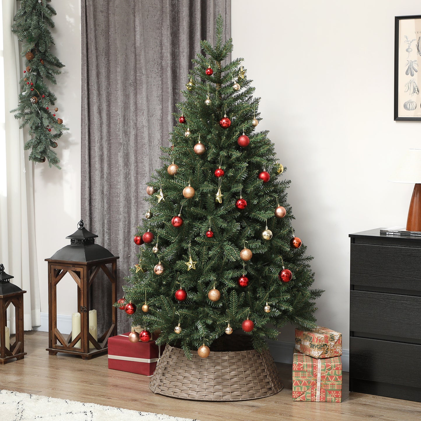 Rustic Christmas Tree Collar - 27 Inch Coffee Color