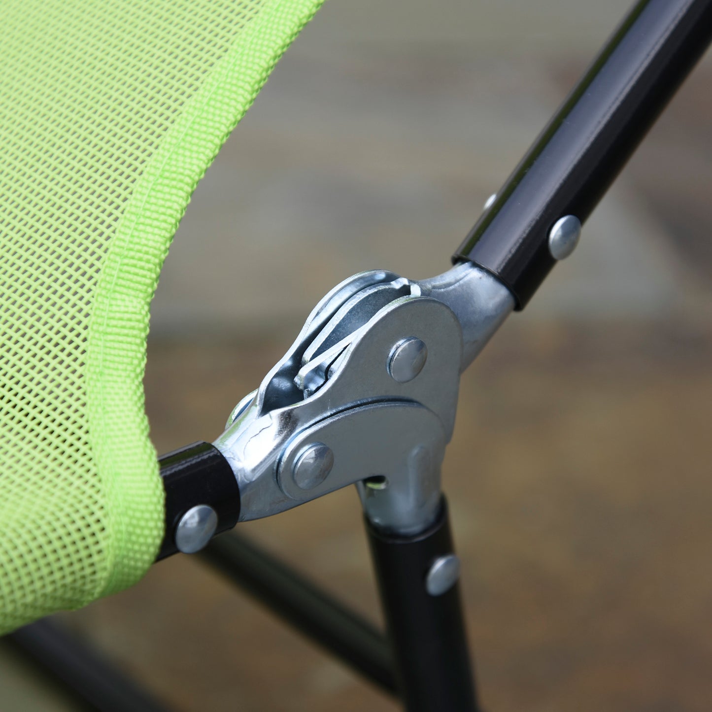 Folding Chaise Lounge Chair with Reclining Back - Green