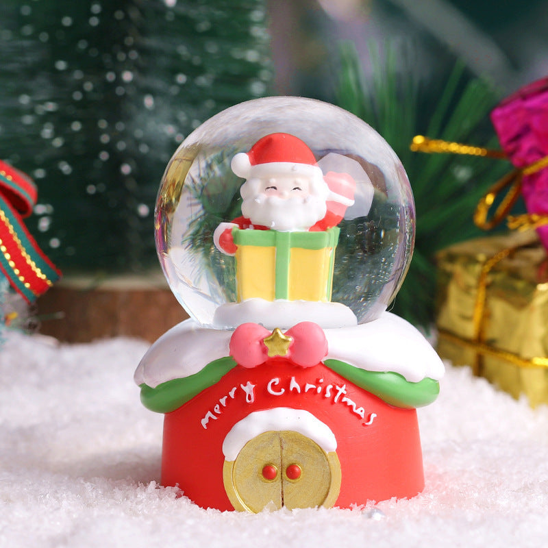 Christmas Crystal Ball Ornament Resin Craft Decor - Holiday Decoration Supplies