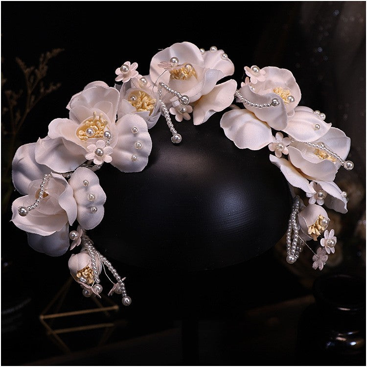Handmade Beaded Petal Hair Band - Bridal