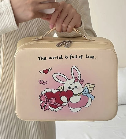 Angel Rabbit Cosmetic Bag - Makeup Organizer Pouch for Travel & Storage
