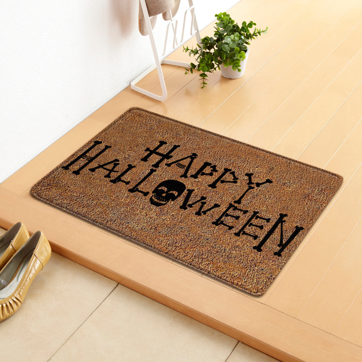 Halloween Letter Door Mat - Modern Rectangular Floor Carpet for Home & Garden