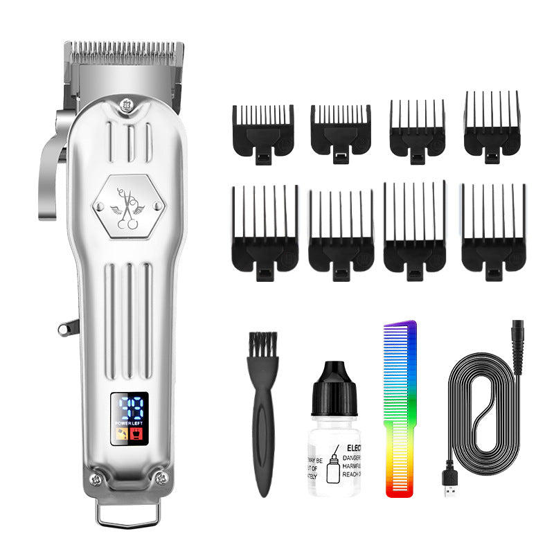 Rechargeable Electric Hair Clipper with 8 Limit Combs