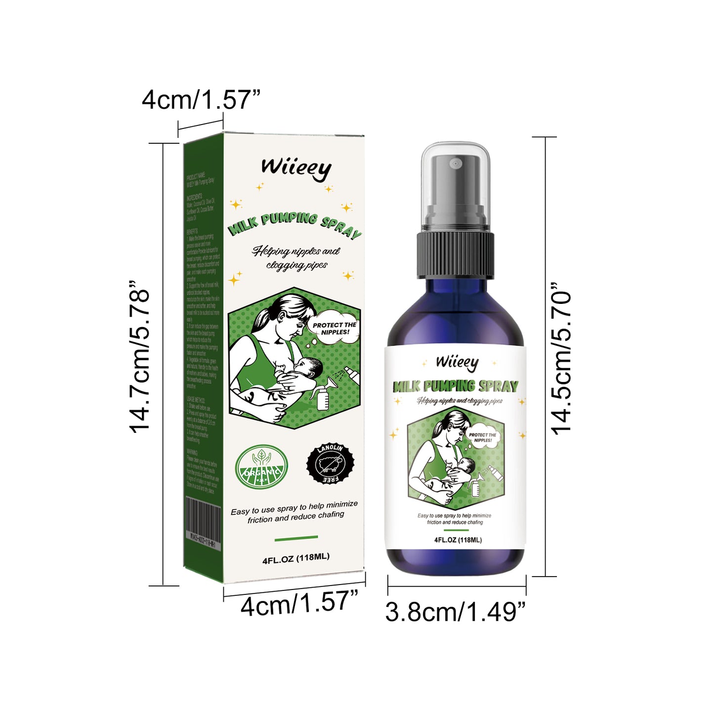Natural Breast Pumping Lubricant Spray - Nipple Care & Friction Relief