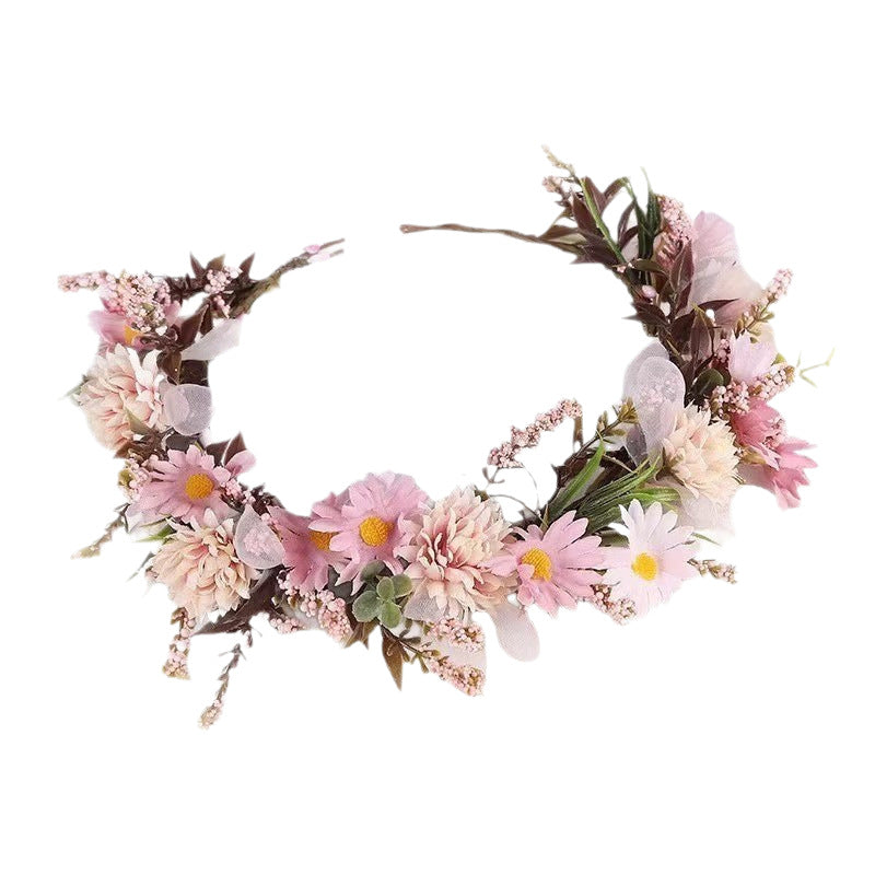 Girls Flower Hair Garland Headband
