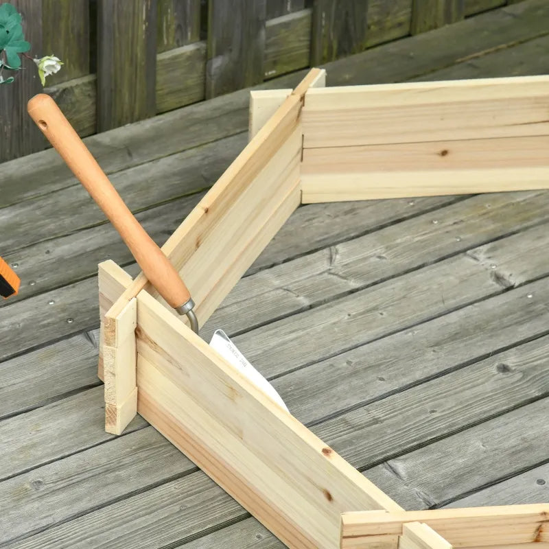 Screwless Hexagon Raised Garden Bed - DIY Herb and Plant Planter Box