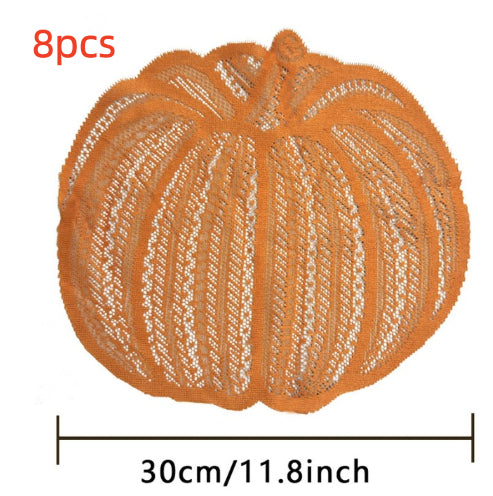 Woven Pumpkin Placemat Set for Dining & Home Decor - Multiple Styles & Quantity Options